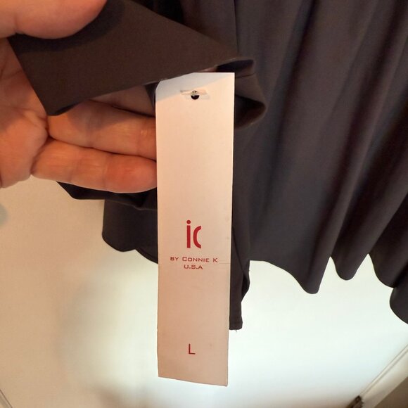 IC Connie K USA Charcoal Layered Zipper Jacket – Large, NWT - Picture 12 of 13